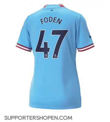 Manchester City Phil Foden #47 Hemma Matchtröja Dam 2022-23 Kortärmad